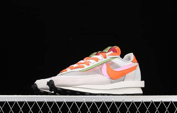 Sacai x NIKE LVD Waffle Daybreak co-signed catwalk style transparent net stitching double hook Swoosh running shoes DH1347-100 - Image 14