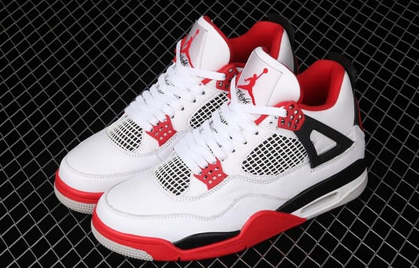 Air Jordan 4 Fire Red White and Red Flame Red Basketball shoes DC7770-160 - Image 10