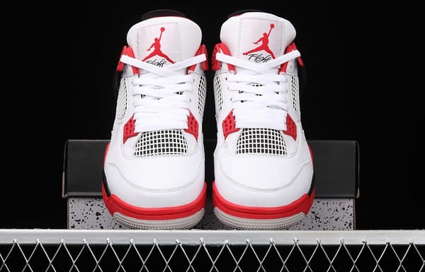 Air Jordan 4 Fire Red White and Red Flame Red Basketball shoes DC7770-160 - Image 12