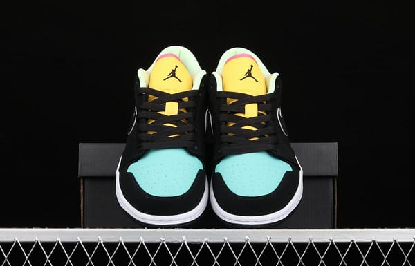 Air Jordan 1 Low Black Blue Yellow Tiffany CK3022-013 - Image 12