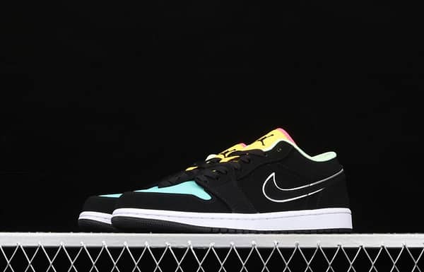 Air Jordan 1 Low Black Blue Yellow Tiffany CK3022-013 - Image 14