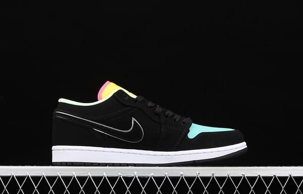 Air Jordan 1 Low Black Blue Yellow Tiffany CK3022-013 - Image 16