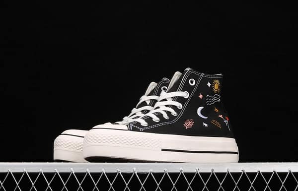Converse All Star Lift fashionable thick-soled high-upper canvas shoes 571085C - Image 14