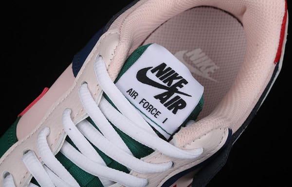 NIKE Air Force 1 ShAdidasow blue, pink and green light weight heightened low-top white board shoes CI0919-400 - Image 5