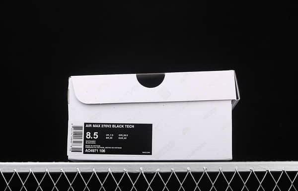 NIKE Max 270V2 Black Tech half palm air cushion running shoes full of starry night light AO4971-106 - Image 10