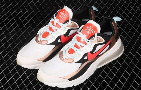 NIKE Air Max 270React new high-frequency mesh function half-palm air cushion cushioning running cloth shoes CT3428-100 - Image 8