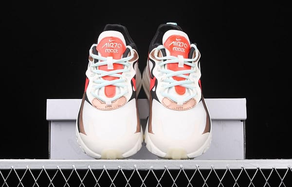 NIKE Air Max 270React new high-frequency mesh function half-palm air cushion cushioning running cloth shoes CT3428-100 - Image 9