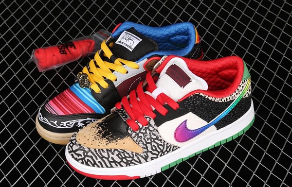NIKE SB DUNK Low What The color stitching asymmetrical mandarin duck low-top skateboard shoes CZ2239-600 - Image 11
