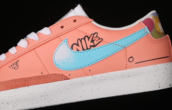 Nike Blazer Low Trail Blazers pink graffiti low-top casual board shoes DJ4281-641 - Image 7