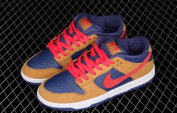 NIKE SB DUNK Low SB shredded backboard dark brown white and yellow color matching fashion leisure board shoes BQ6817-700 - Image 11