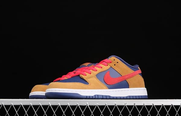 NIKE SB DUNK Low SB shredded backboard dark brown white and yellow color matching fashion leisure board shoes BQ6817-700 - Image 15
