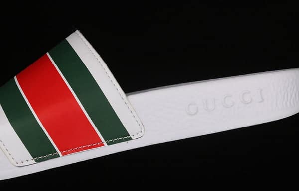 Gucci summer trend couple casual slippers white, green and red - Image 4