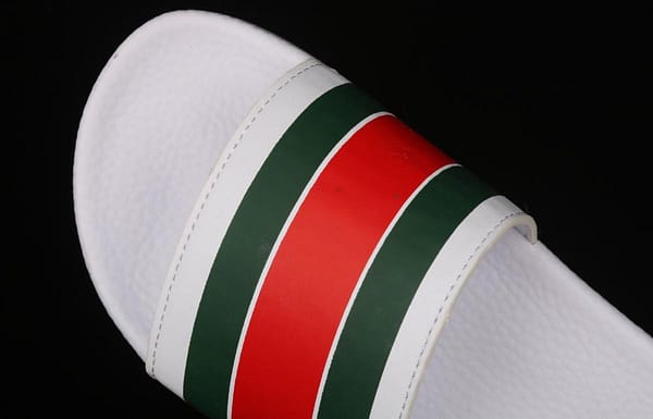 Gucci summer trend couple casual slippers white, green and red - Image 5