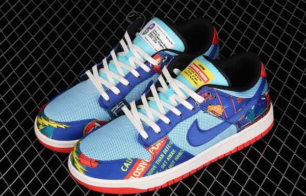 NIKE SB DUNK Low dunk series blue-red firecrackers scraping music low-side leisure sports skateboard shoes DH4966-446 - Image 10
