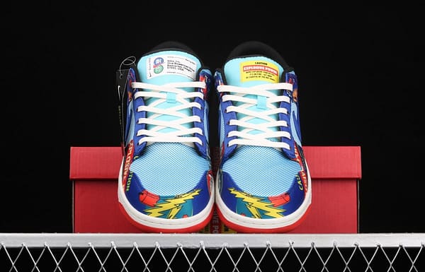 NIKE SB DUNK Low dunk series blue-red firecrackers scraping music low-side leisure sports skateboard shoes DH4966-446 - Image 12