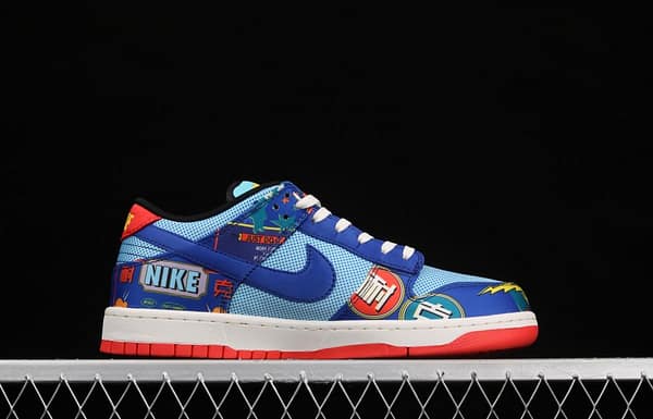 NIKE SB DUNK Low dunk series blue-red firecrackers scraping music low-side leisure sports skateboard shoes DH4966-446 - Image 16