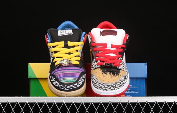 NIKE SB DUNK Low What The color stitching asymmetrical mandarin duck low-top skateboard shoes CZ2239-600 - Image 13