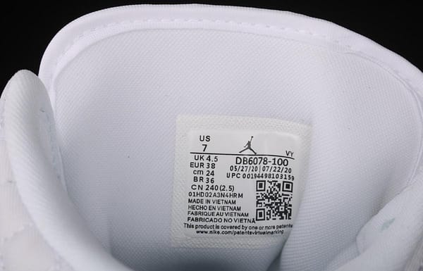 Air Jordan 1 Mid Quilted White Little Chanel Leisure Sport Board shoes DB6078-100 - Image 5