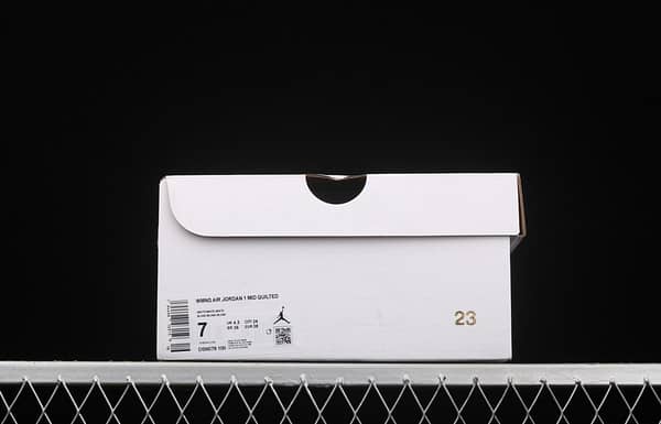 Air Jordan 1 Mid Quilted White Little Chanel Leisure Sport Board shoes DB6078-100 - Image 11