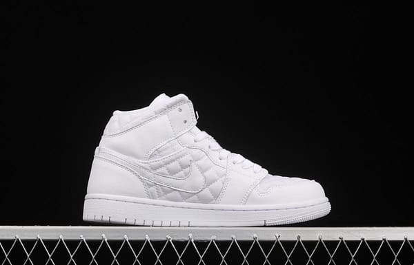 Air Jordan 1 Mid Quilted White Little Chanel Leisure Sport Board shoes DB6078-100 - Image 16