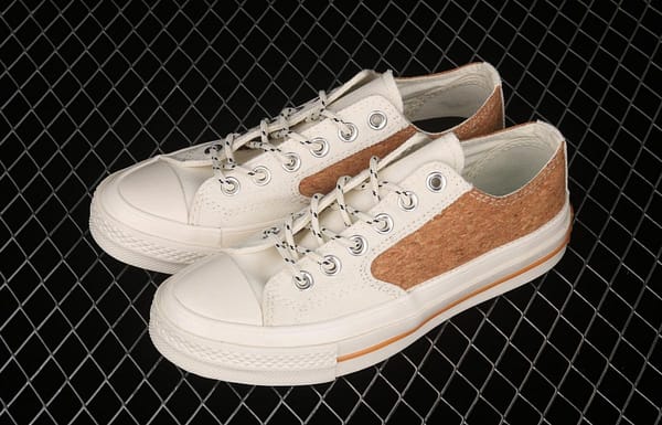 Converse 1970's Converse new cork color textile spliced low-top casual board shoes 170855C - Image 9