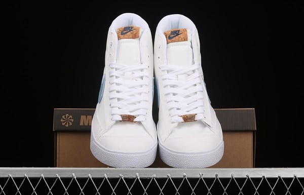 NIKE Blazer Mid '1977 SE Trail Blazers classic high-top canvas all-purpose leisure sports board shoes DC9265-100 - Image 12