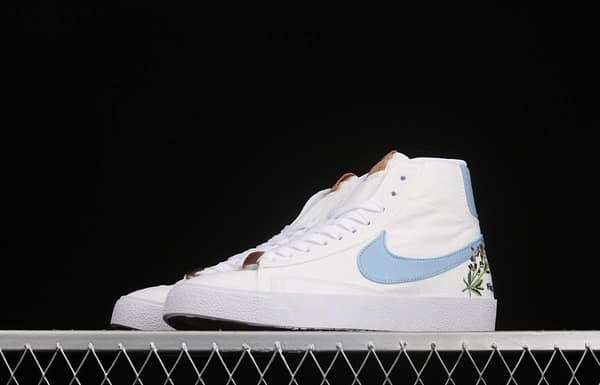 NIKE Blazer Mid '1977 SE Trail Blazers classic high-top canvas all-purpose leisure sports board shoes DC9265-100 - Image 14