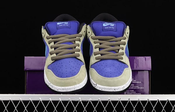 NIKE SB DUNK Low Prm khaki blue SB rebound fashion casual board shoes BQ6817-301 - Image 13