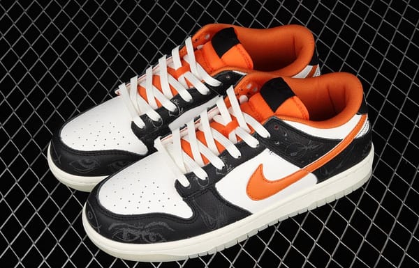 NIKE SB DUNK Low Halloween black, white and orange luminous Halloween SB rebound fashion casual board shoes DD3357-100 - Image 10