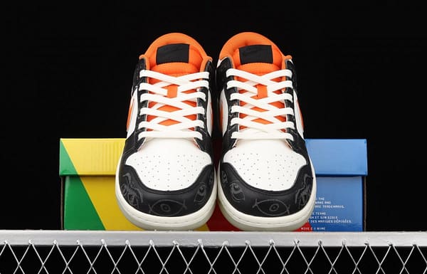 NIKE SB DUNK Low Halloween black, white and orange luminous Halloween SB rebound fashion casual board shoes DD3357-100 - Image 12