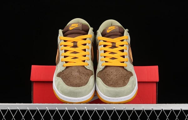 NIKE SB DUNK Low Prm green brown orange SB rebound fashion casual board shoes DH5360-300 - Image 12