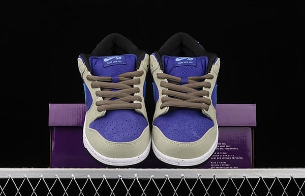 NIKE SB DUNK Low Prm khaki blue SB rebound fashion casual board shoes BQ6817-301 - Image 13
