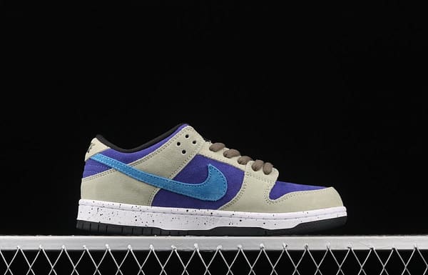 NIKE SB DUNK Low Prm khaki blue SB rebound fashion casual board shoes BQ6817-301 - Image 16