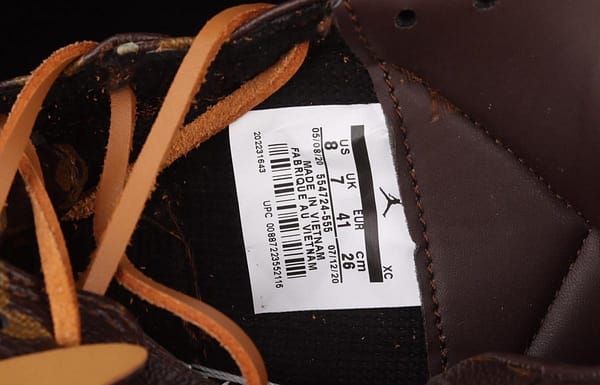 Air Jordan 1 LV jointly customized low-top basketball shoes 554724-555 - Image 5