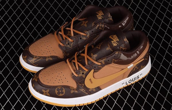 Air Jordan 1 LV jointly customized low-top basketball shoes 554724-555 - Image 10