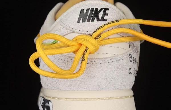 OFF-White x NIKE DUNK Low OW suede SB buckle rebound fashion casual board shoes DJ0950-109 - Image 6