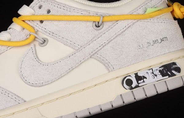OFF-White x NIKE DUNK Low OW suede SB buckle rebound fashion casual board shoes DJ0950-109 - Image 7
