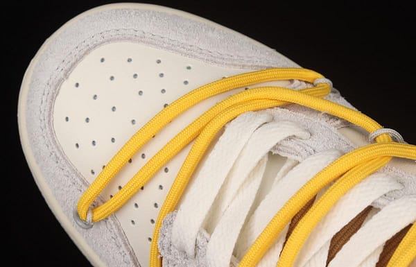 OFF-White x NIKE DUNK Low OW suede SB buckle rebound fashion casual board shoes DJ0950-109 - Image 9