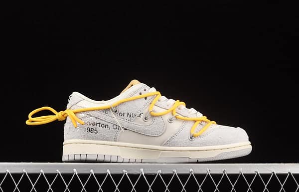OFF-White x NIKE DUNK Low OW suede SB buckle rebound fashion casual board shoes DJ0950-109 - Image 15