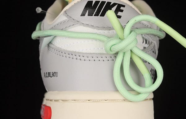 OFF-White x NIKE DUNK Low OW grey leisure sports skateboard shoes DM1602-108 - Image 6