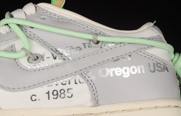OFF-White x NIKE DUNK Low OW grey leisure sports skateboard shoes DM1602-108 - Image 8