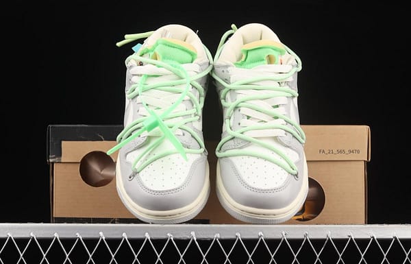 OFF-White x NIKE DUNK Low OW grey leisure sports skateboard shoes DM1602-108 - Image 13