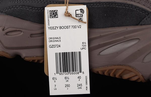 Adidas Yeezy Boost 700 Enflame Amber GZ0724 coconut 700black gray coconut 3M reflective running shoes BASF popcorn outsole - Image 2