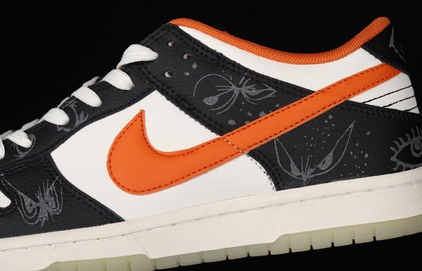 NIKE SB DUNK Low Halloween black, white and orange luminous Halloween SB rebound fashion casual board shoes DD3357-100 - Image 7