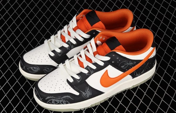 NIKE SB DUNK Low Halloween black, white and orange luminous Halloween SB rebound fashion casual board shoes DD3357-100 - Image 10