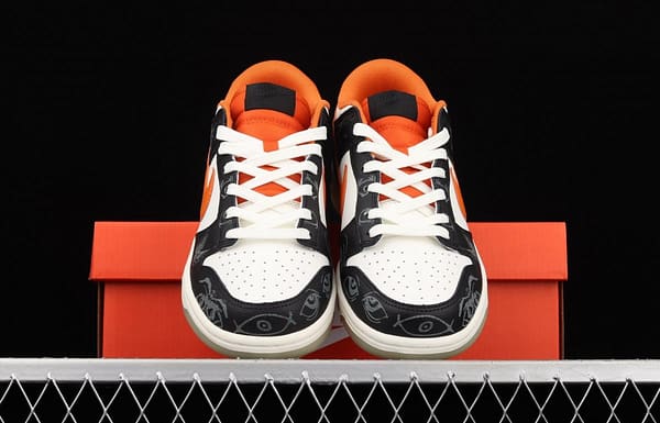 NIKE SB DUNK Low Halloween black, white and orange luminous Halloween SB rebound fashion casual board shoes DD3357-100 - Image 12