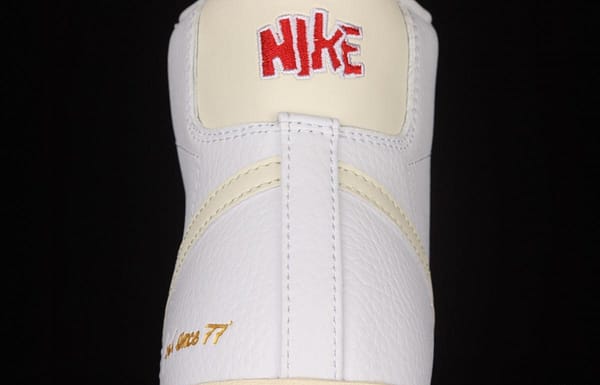 NIKE Blazer Mid'77 Vntg Emb Cream Yellow Trail Blazers high-top casual board shoes CW6421-100 - Image 6