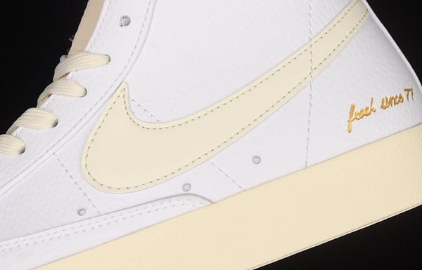 NIKE Blazer Mid'77 Vntg Emb Cream Yellow Trail Blazers high-top casual board shoes CW6421-100 - Image 7