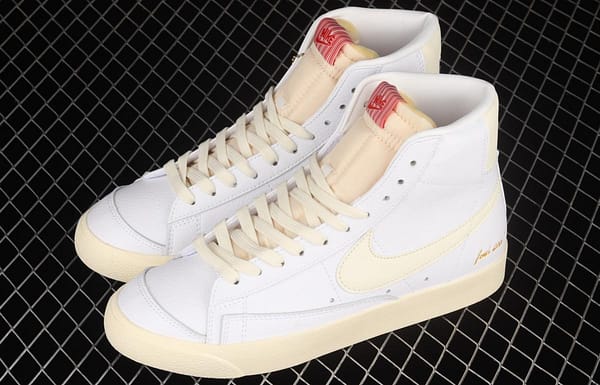 NIKE Blazer Mid'77 Vntg Emb Cream Yellow Trail Blazers high-top casual board shoes CW6421-100 - Image 10