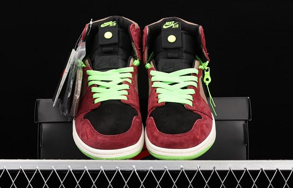 Air Jordan 1 Switch dark red zipper high top cultural basketball shoes CW6576-600 - Image 9